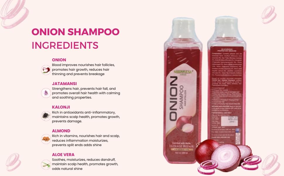 Anti hair fall care onion shampoo